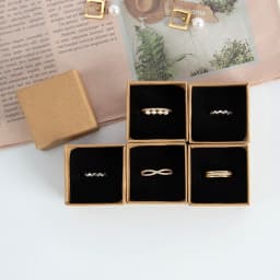 24pcs Bulk 4x4x3cm Jewelry Gift Boxes Ring Necklace Earrings Brown Paper Box For Girlfriend Mother Jewellry Storage Small Case
