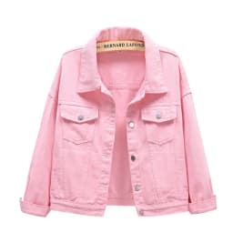 2026 New Women's Blue Denim Jacket Single-breasted Lapel Coat Fashion Casual Tops Green Black Red Outerwear Female Overcoat