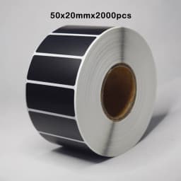 1Roll Coated Paper Sticker Adhesive Paper Black Tag Waterproof Package Label Blank Price Print Supplies Stationery Sticker