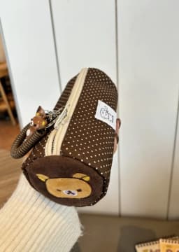 New Original Embroidered Cartoon Bear Passport Bag Versatile Large-capacity Document Storage Bag Portable Travel Cute Coin Purse