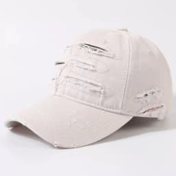 New Ripped Rimmed Baseball Hats for Men and Women Old Curved Brim Caps Personalized Casual Shade Outdoor Sunscreen Hip Hop Hats