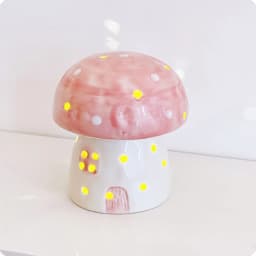 Creative Mushroom Small Night Lamp Bedside Light Home Decoration Ceramic Cute Mushroom Night Light Birthday Gift