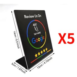 10pcs Google Signboard Card NFC Code Tap Business Desktop Sticker Google Card Social Media RFID Card NFC Google Review Card