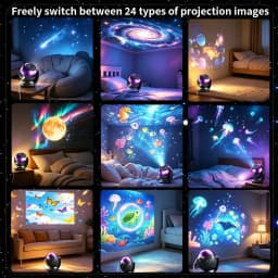 24-IN-1 LED Night Light Galaxy Projector Starry Sky Ocean Festival Projector Night Lamp For Room Decorative Children Kids Gift