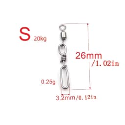 20Pcs Stainless Steel Fishing Connection Quick Snap Rotating Guide Ring for Sea Fishing Rod Line Connection Accessories