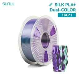 SUNLU Silk PLA Plus 3D Printer Filament 1KG/Spool 1.75mm ±0.02MM Pla+ Rabinbow Dual/Triple Colors 3D Prting Filaments Rapid Ship