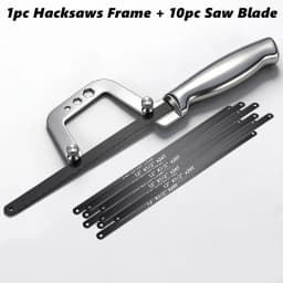 Mini Hacksaw Stainless Steel Frame Small Hacksaw Household DIY Small Handheld Saw Hand Saw for Wood / Plastic / Metal Cutting