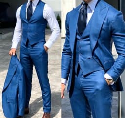 Classy Wedding Tuxedos Suits Slim Fit Bridegroom For Men 3 Pieces Groomsmen Suit Male Cheap Formal Business (Jacket+Vest+Pants