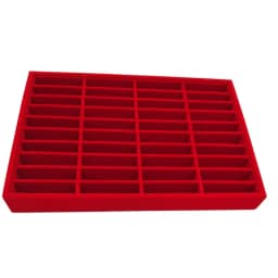 Stylish Velvet Bangle Tray With 40 Slot Inserts Display Stand for WatchBracelet Holder Case Jewelry Display Storage Rack