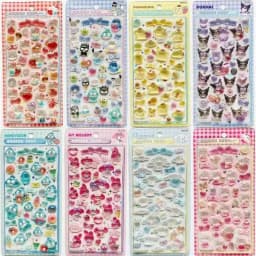 Sanrio 3D Crystal Stickers – Suitable for Decorating Phone Cases, Journals, and Scrapbooks; Great as Gifts for Children