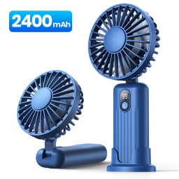 TOPK 5000mah Mini Portable Fan, USB Desk Electric Fan, Small Personal hand Fan with USB Rechargeable Cooling Neck Fans for Room