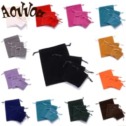 10pcs Velvet Bag Drawstrings Pouches Jewelry Gift Display Packing Bags Fashion Flannel Bags 5x7cm 7x9cm 10x12cm 13x18cm