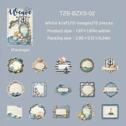 JIANWU Vintage Weave Label Relief Landscape Material Collage Scrapbooking Sticker Creative DIY Journal Stationery