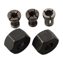 1 Set M17 6/6.35/8mm Collet Chuck Adapter With Nut Carbon Steel Engraving Trimming Machine Router Milling Cutter Accessories