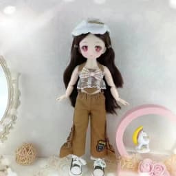 30cm Kawaii BJD Doll Girl 6 Points Joint Movable Doll with Fashion Clothes Soft Hair Dress Up Girl Toys Birthday Gift Doll New