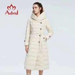 Astrid Winter Coats Women Oversize Fake Two Piece Long Thick Jacket Female Warm Cotton padded fashion Outwear with a hood 7283