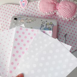 WAKAWAKA Polka Dot Transfer Sticker 4 Colors 5 Sheets Different Sizes for Scrapbook Journal Phone Laptop Decoration Aesthetic Cu