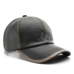 Retro Adjustable Faux Leather Baseball Cap Distressed Casual Washed Leather Dad Hat Sun Hat Women Men