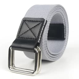 UNISEX Trend Double Loop Buckle Belt Canvas with Cargo Outdoor Sports Jeans Suit Pants Nylon Solid Belts for Men and Women