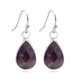 Waterdrop Natural Stone Dangle Labradorite Earrings for Women Newly Designed Female Daily Wear Wholesale Dropshiping