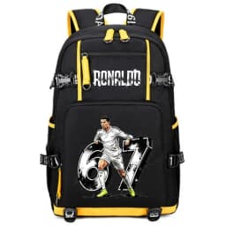 CR7 Ronaldo 67 Print Large Capacity Backpack for Students Teens Kids School Travel Daypack