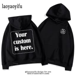 2025 Long Sleeve Custom High Quality Cotton Hoodie Text Casual Custom Printed Text DIY Customized Personalized Hooded Sweatshirt