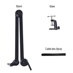 TEYUN Pantograph Desktop Microphone Arm Stand With Spider Heavy Load Boom Holder Adjustable Angle Condenser Mic Bracket NBA-2