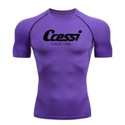 2026 Men Surf Sunscreen Diving Suit Rash Protection t-Shirt Swimsuit Tight Short-Sleeved Swimming Floating UV tee shirt homme