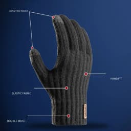 Man Autumn Winter Keep Warm Touch Screen Not Bloated Elasticity Knitted Gloves Solid Simple Style Fashion Letter Cycling Drive