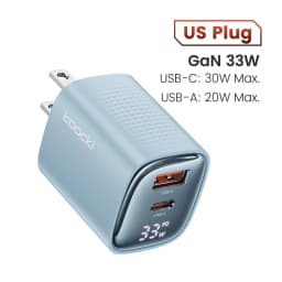 Toocki 33W GaN USB C Charger Digital Display Fast Charging Type C Charger for iPhone 15 14 13 12 Samsung Galaxy S23 S22 Xiaomi