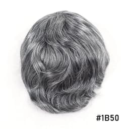 Human Hair Prosthesis for Men's Toupee Breathable Mono Toupee PU Double Knot Male Wig Unit Hairpiece Replacement System 8x10Inch