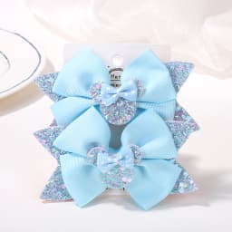 2Pcs/lot 3.9in Big Bows Hair Bangs Clip for Little Girls cartoon Party Headdress Sweet Polka Dot Bow Hair Clip Set
