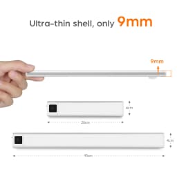 USB Rechargeable Bar Light Hand Sweep Sensor/PIR Motion Induction Kitchen Stair Hallway Night Lighting 20cm/40cm Magnetic Mount