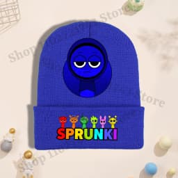 Sprunki Knitted Hat for Children Anime Cartoon Cute Knit Hat Boys Girls Winter Warm Fashion Cap Kids Windproof Hip Hop Caps Gift