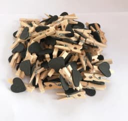 50PCS/Lot Mini Romantic Loving Heart Shape Wood Clips Handicrafts Photos Papers Clothes Pegs Home Bachelorette Party Decorations