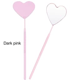 1pcs Heart Shape Eyelash Extension Mirror Magnify Long Hand Mirror For Checking False Lash Tech Supplies Accessories Makeup Tool