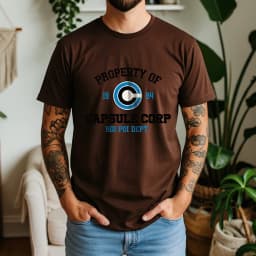 100% Cotton Capsule Corp T-Shirt Anime Retro Style Oversized Breathable Casual Short Sleeve