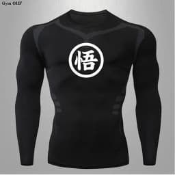 Goku Print Compression Shirts For Men Gym Workout Joging Fitness Undershirts Base Layer Quick Dry Aerobic Exercise Men Tops