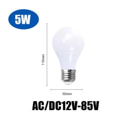 12V 24V 36V 48Volts DC AC LED Bulb Light E27 Lamp Bulbs 3W 5W 9W 12W 15W 24W 36W Bulb Lamparas Led 12-85V For Solar Camping