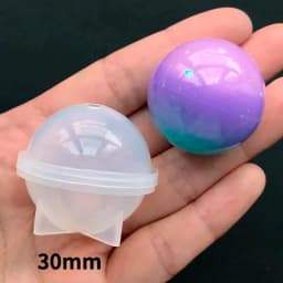 3D Sphere Ball Silicone Mold Round Clear Mould for UV Resin Epoxy Resin Craft Supplies Flowers Preservation for Home Decor
