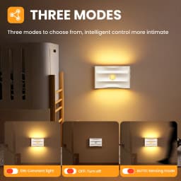 2/4/6/8PCS Rechargeable Motion Sensor Night Light, 3 Modes Adjustable Brightness Magnetic Stick-On LED Lamp 1500mAh Wall Light for Hallway Stair Bedroom Wardrobe