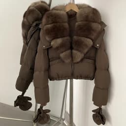 OFTBUY New Short Outerwear Hood Duck Down Luxury Real Fur Down Jacket with Removable Gloves Women Puffer Coat with Real Fox Fur