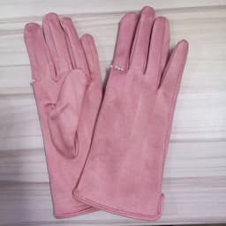 Winter Female Single Layer Warm Cashmere Full Finger Button Cycling Mittens Women Suede Leather Touch Screen Driving Gloves J23