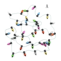 1m 1/12 Scale Dollhouse Miniature A String of multi-coloured Plastic Christmas Lights Fake Lights For Doll House Decor Kids Toys