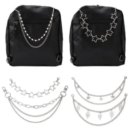 Multi-layer Metal Bag Chain DIY Handles Heart Star Pendant Shoulder Bag Chain DIY Jewelry Accessory With Lobster Buckle Pendant