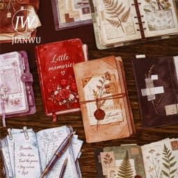 JIANWU Vintage Notebook Pattern Landscape Material Collage Scrapbooking Sticker Creative DIY Journal Stationery