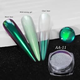 Magic Mirror Powder Chameleon Polarizing Nail Glitter High-Light Diamond Holographic Nail Art Pigments DIY UV Gel Manicure Dust