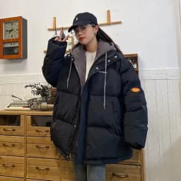 2023 Women's Winter Down Cotton Jacket 2025 New Korean Loose Fashion Short Female Hooded Thick Parkas Overcoat