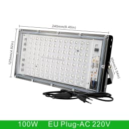 Led UV Floodlight 110V 220V 50W 100W Party Light 395nm 400nm IP65 Waterproof Ultraviolet Fluorescent Stage Lamp with US/EU Plug