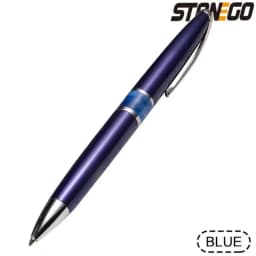STONEGO Capless Metal Chrome Twist Ballpoint Pen , Elegant Signature Pen Gift Pens for Men Women